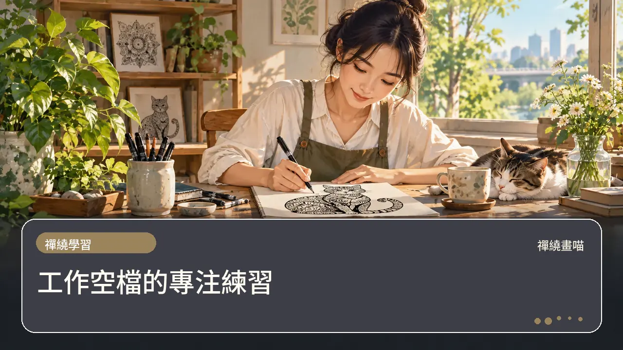 工作空檔的專注練習主題插畫