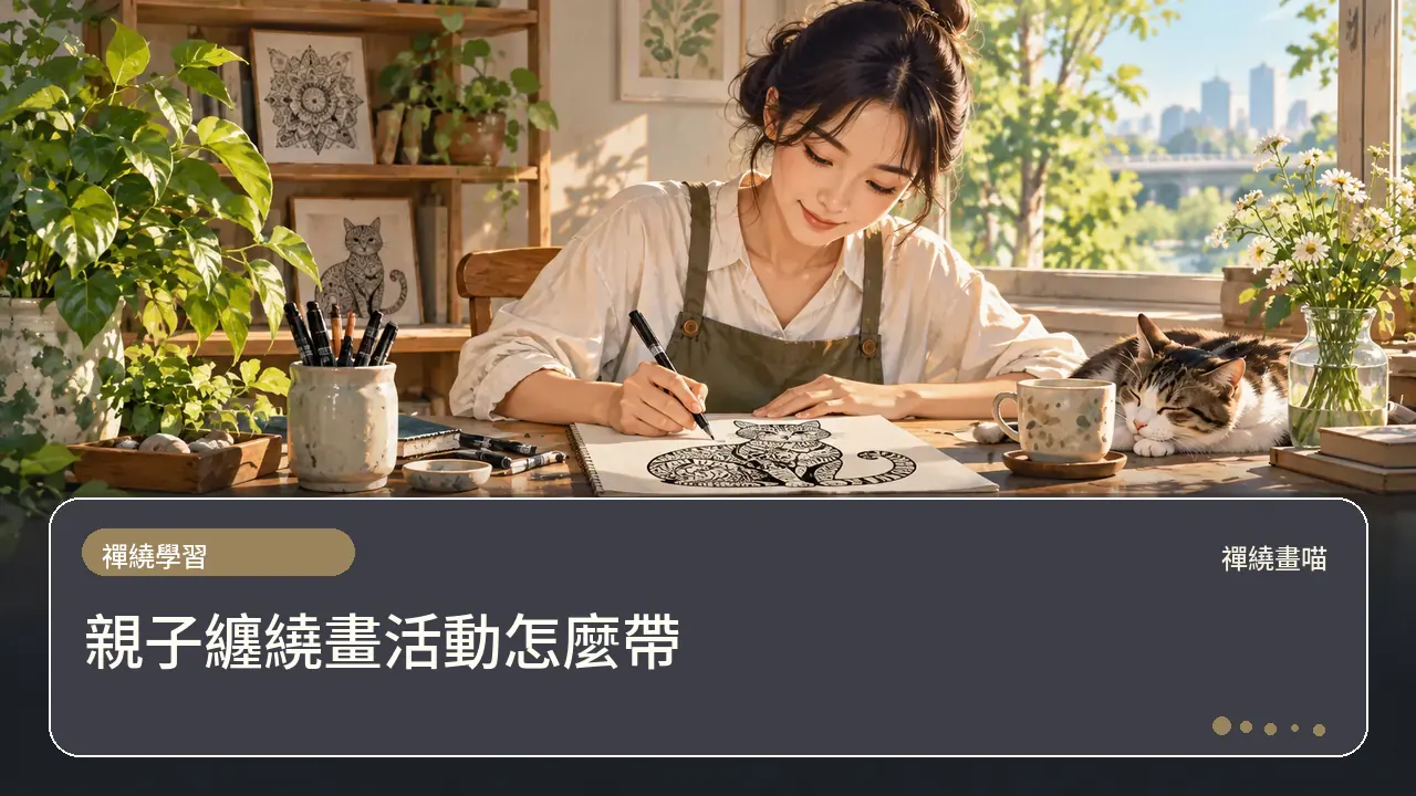 親子纏繞畫活動怎麼帶主題插畫