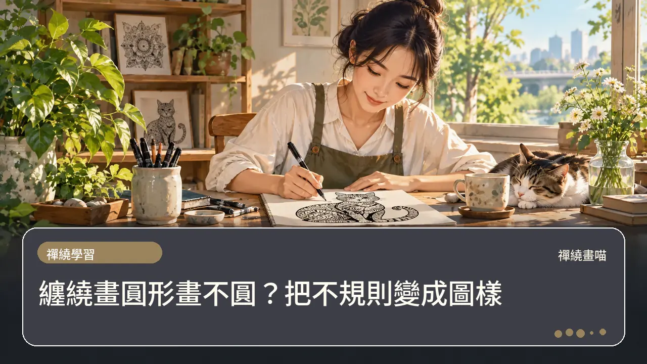 纏繞畫圓形畫不圓?把不規則變成圖樣主題插畫