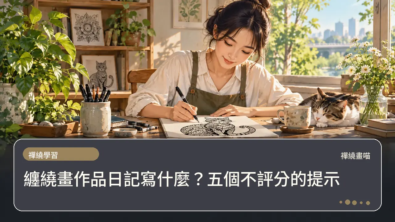 纏繞畫作品日記寫什麼?五個不評分的提示主題插畫