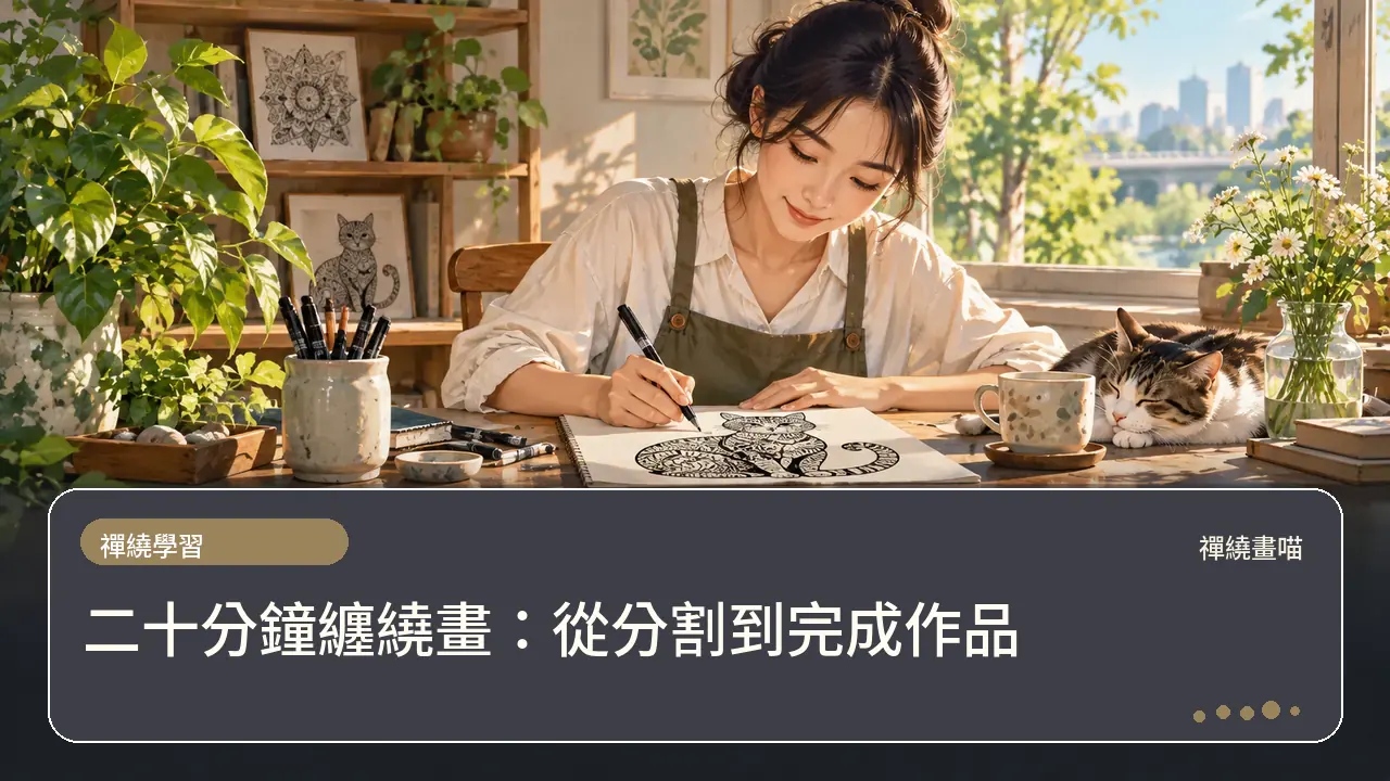 二十分鐘纏繞畫:從分割到完成作品主題插畫