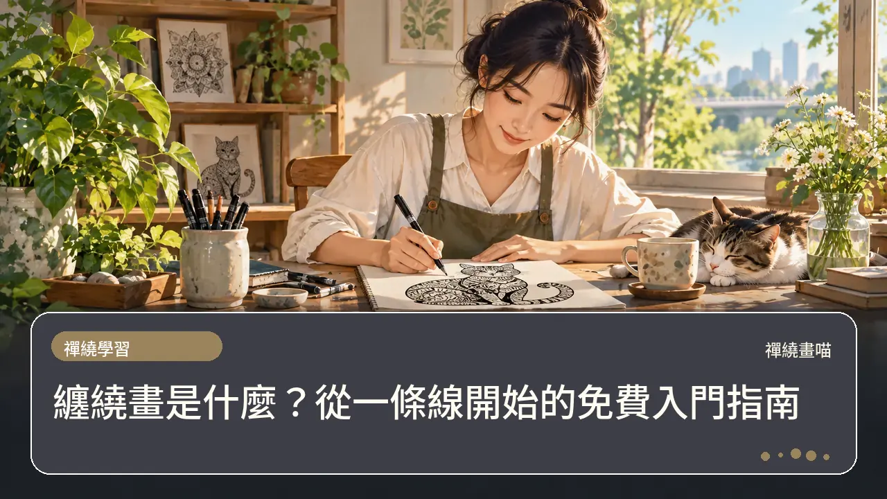 纏繞畫是什麼?從一條線開始的免費入門指南主題插畫